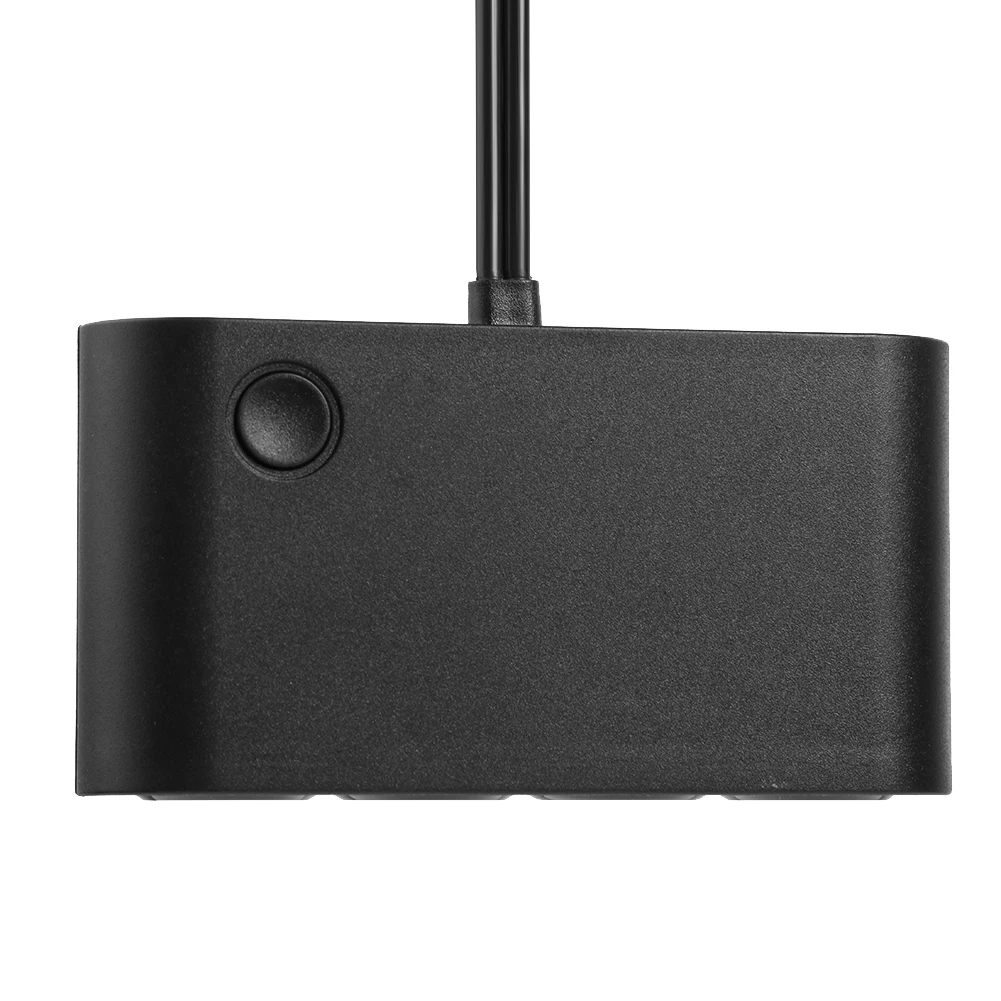 Фото Портативный USB-адаптер-конвертер 3 в 1 с 4 портами для контроллеров GC, совместимый с Nintendo Switch GC/Wiiu/PC, игровые аксессуары, черный №3