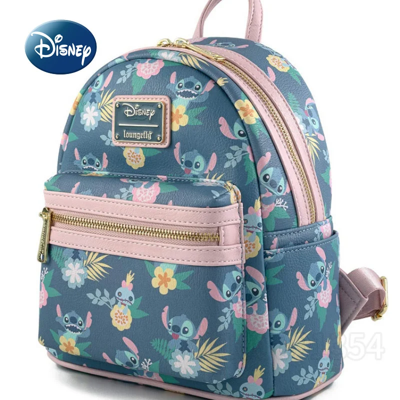Disney Stitch Original New Women's Backpack Cartoon Mini Backpack Luxury Brand Children's School Bag Travel Mini Backpack enlarge