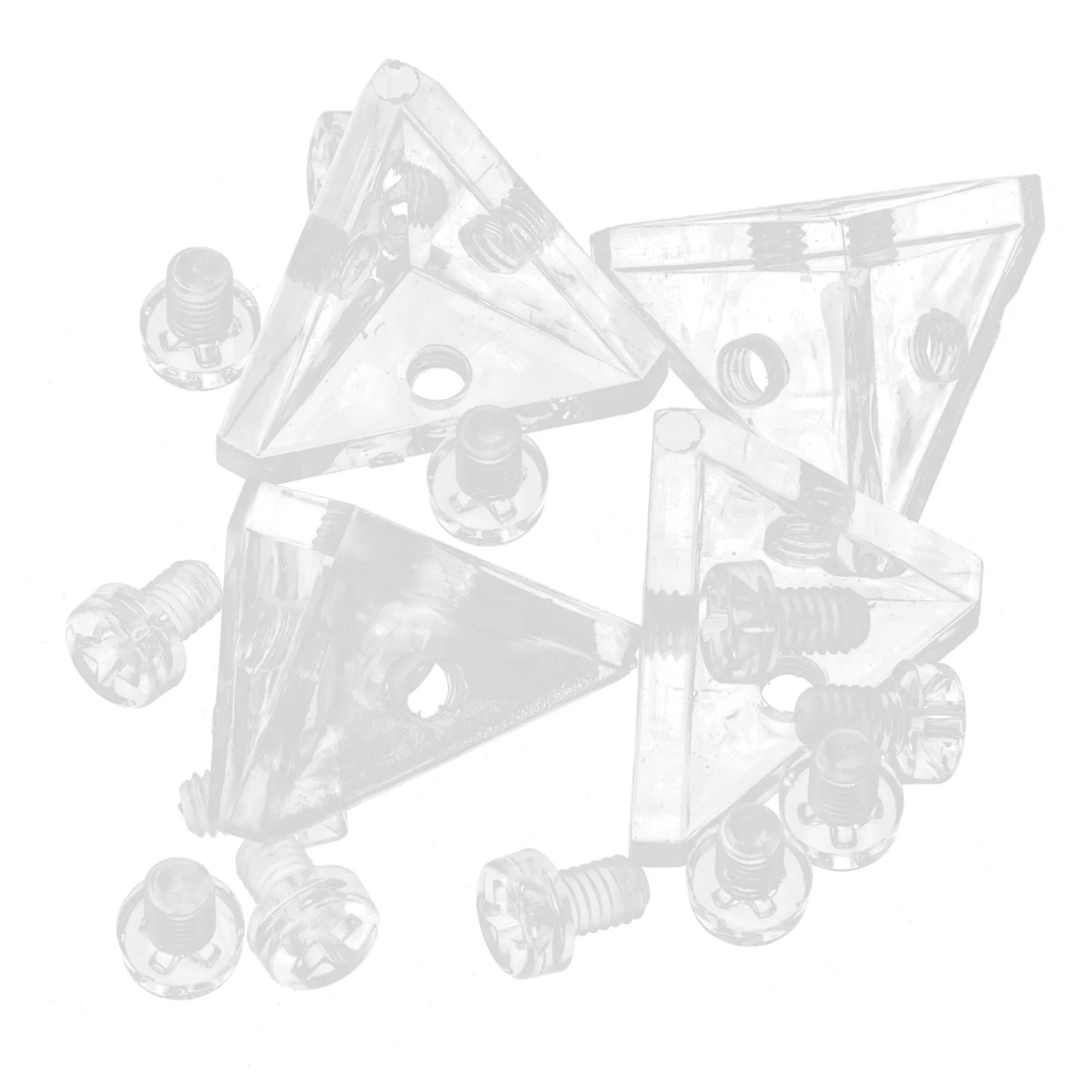 

4 Sets Corner Brackets Clear Transparent Right Angle Connector Corner Bracket