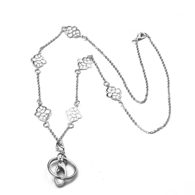 

Серебряный элегантный держатель для значков, ремешки для ожерелья, ремешки с зажимом, брелок для учителей, медсестер, матерей, подарки, цепо...