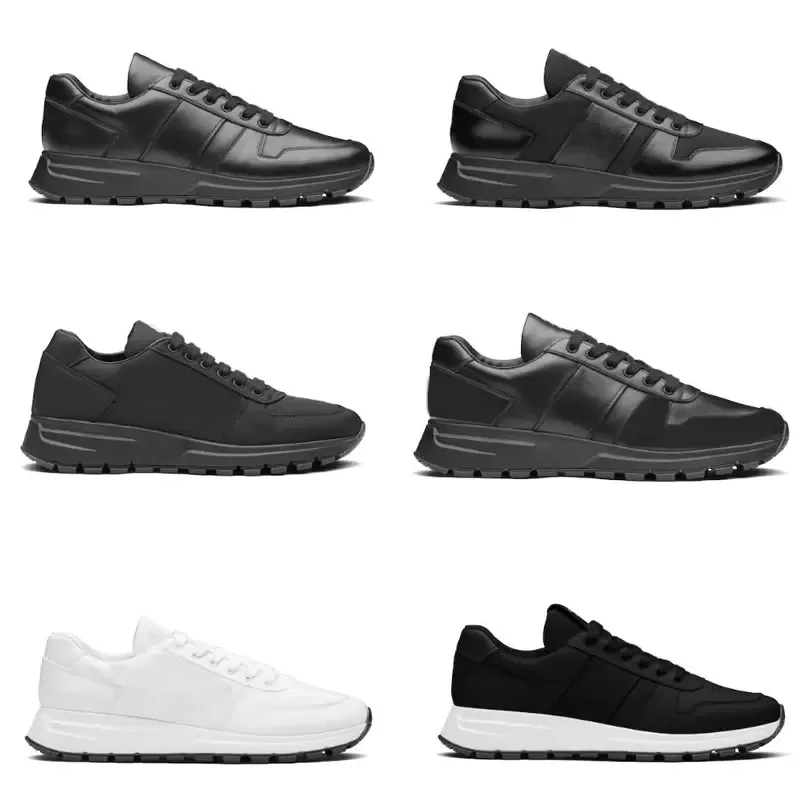 

Luxury designer Men Lace-up sneakers Leather platform Trainers Casual Shoes High Quality Runner Trainers Men Shoes with box 276