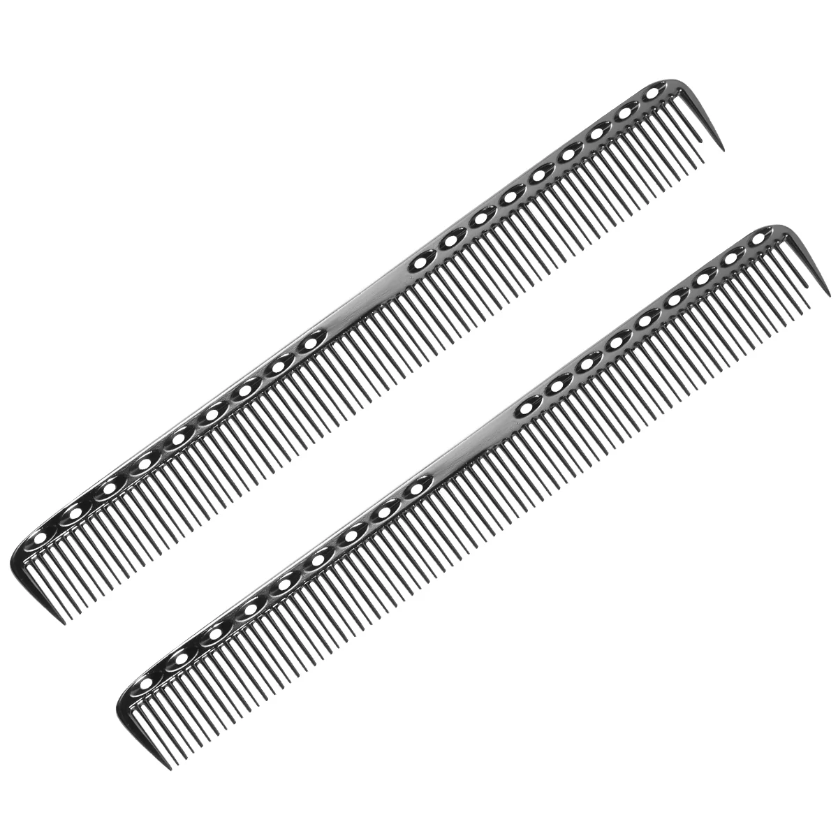 

Comb Hair Cutting Combs Stainless Hairdressing Fine Tail Metal Tooth Double Barbers Grooming Dressing Steel Barber Sparse Static