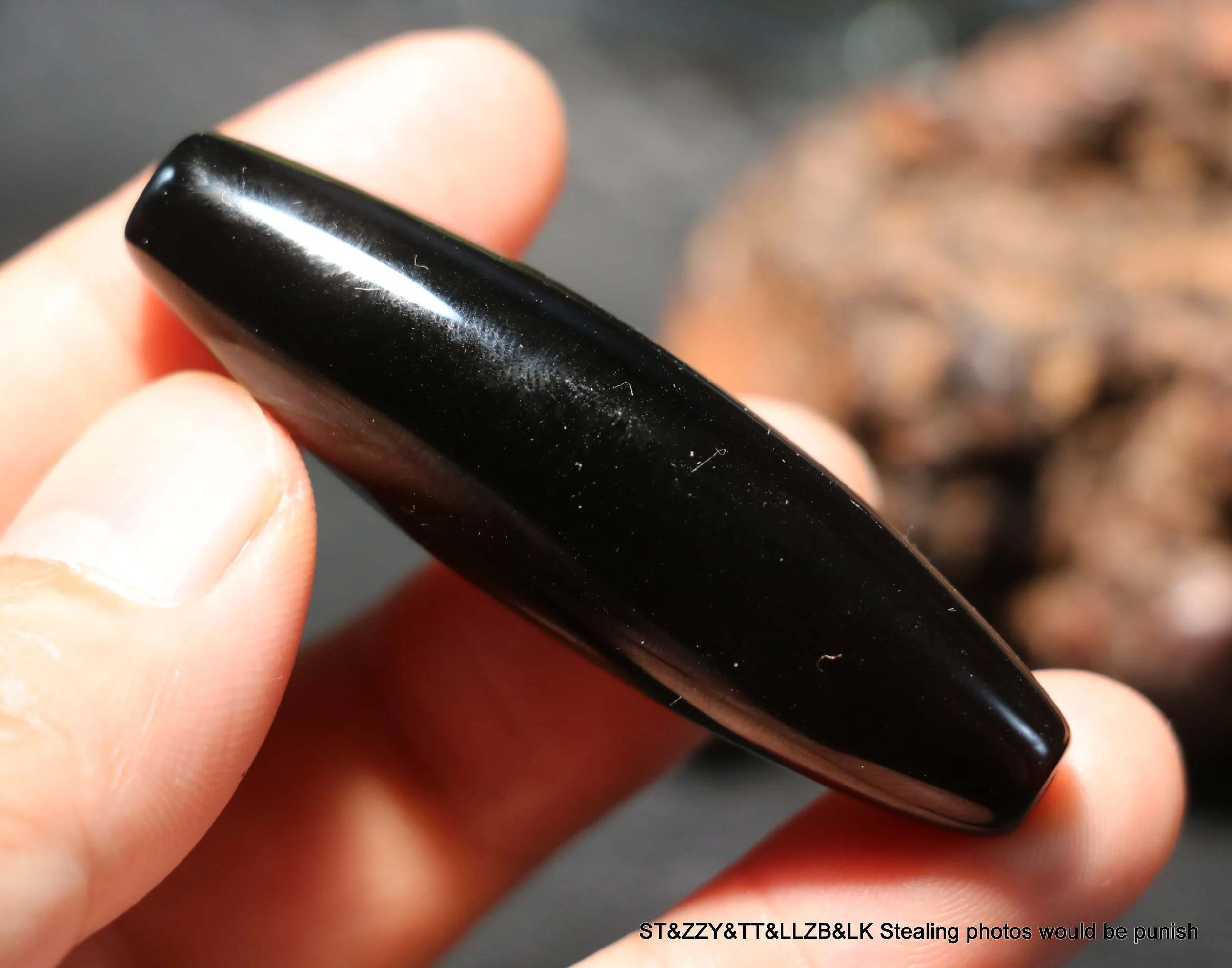 Tibetan Old Agate DZi Bead Pendant 5A