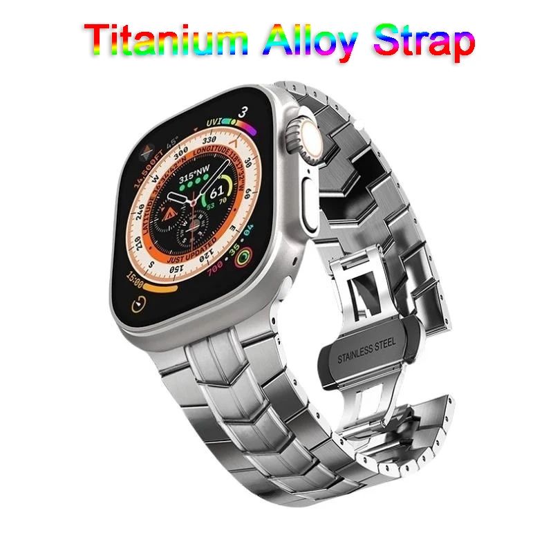 

Titanium Alloy Strap for Apple Watch Ultra 49mm Band 44mm 42mm 40mm 45mm 73g Bracelet Watchband for iWatch 8 7 6 SE 5 4 3 2