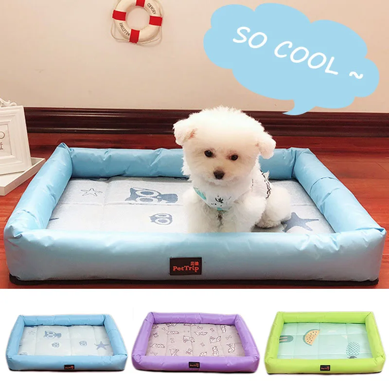 

Ice Silk Material Summer Breathable Cooling Sleeping Pad Bed for Dogs Cats Puppy Kitten Cool Mat Pet Blanket Soft for Small Dogs