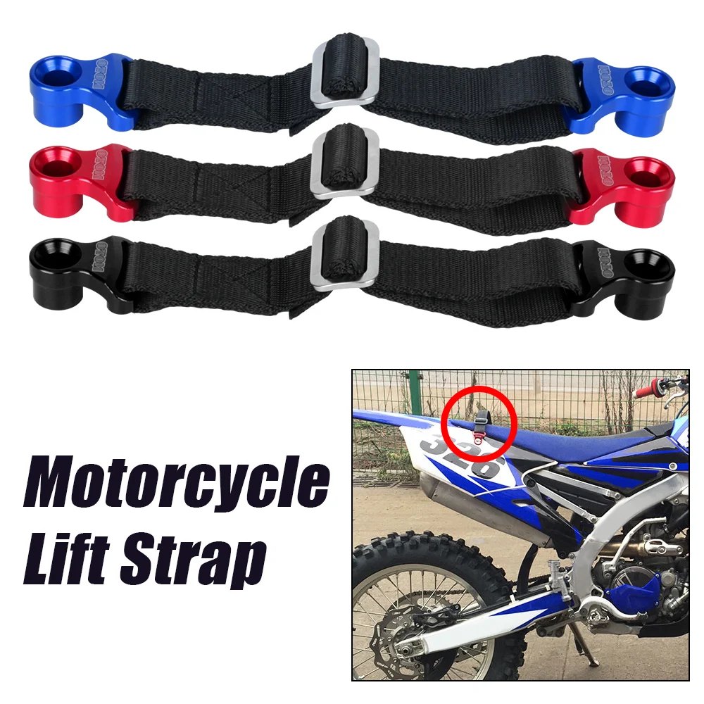 

Leashes Rear Seat Mouting Adjustable For HONDA KAWASAKI SUZUKI Dirt bike Motocross Motorcycle Rescue Pull Strap Lift Sling Belt