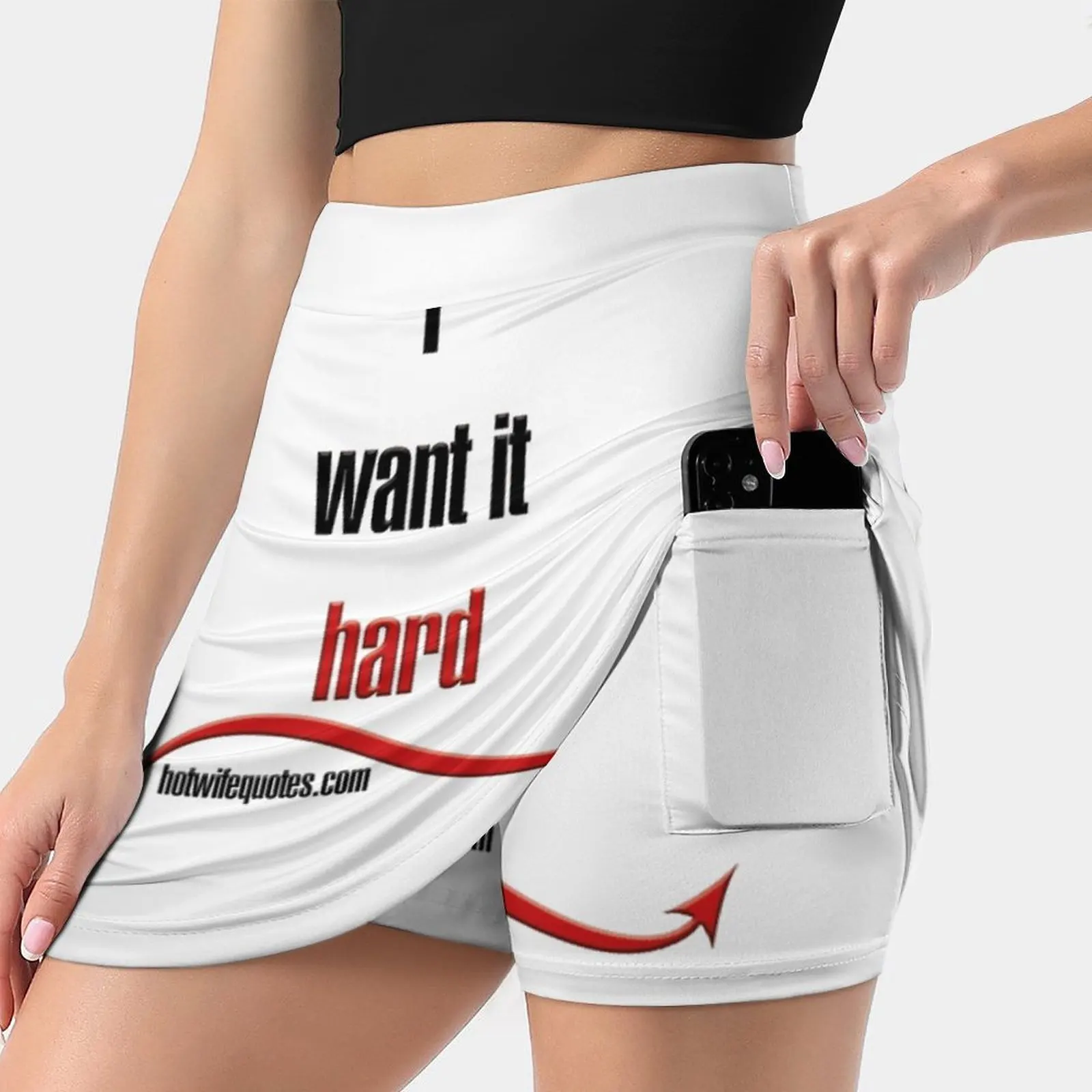 

I Want It Hard Trending Fashion Skirt Summer Printed Women Sport Skirts Double-Layer Athletic Hotwife Vixen Stag Cuckold