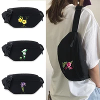 mens waist bag fashion fanny pack chest pack outdoor sports crossbody bags casual travel flower color pattern waist packs