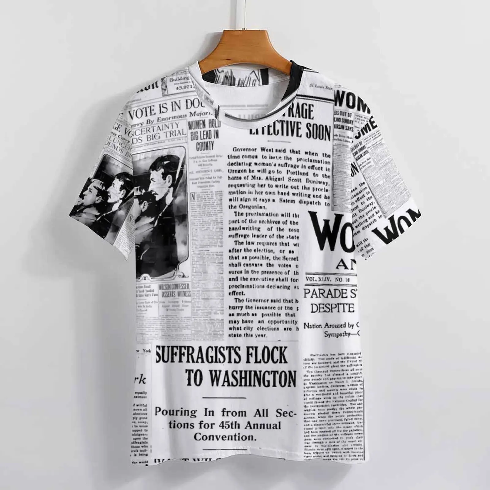 Летние футболки с газетным принтом Making America Great повседневная женская футболка