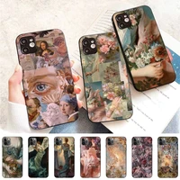 renaissance art painting phone case for iphone 11 12 13 mini pro max 8 7 6 6s plus x 5 se 2020 xr xs funda case