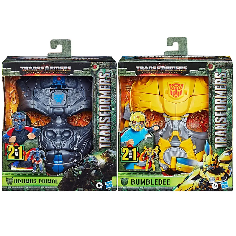 

Трансформеры Hasbro Movie7, экшн-Фигурка «табак зверей» 2-в-1, маска Бамблби, Оптимус, примал, модель игрушки 9 дюймов