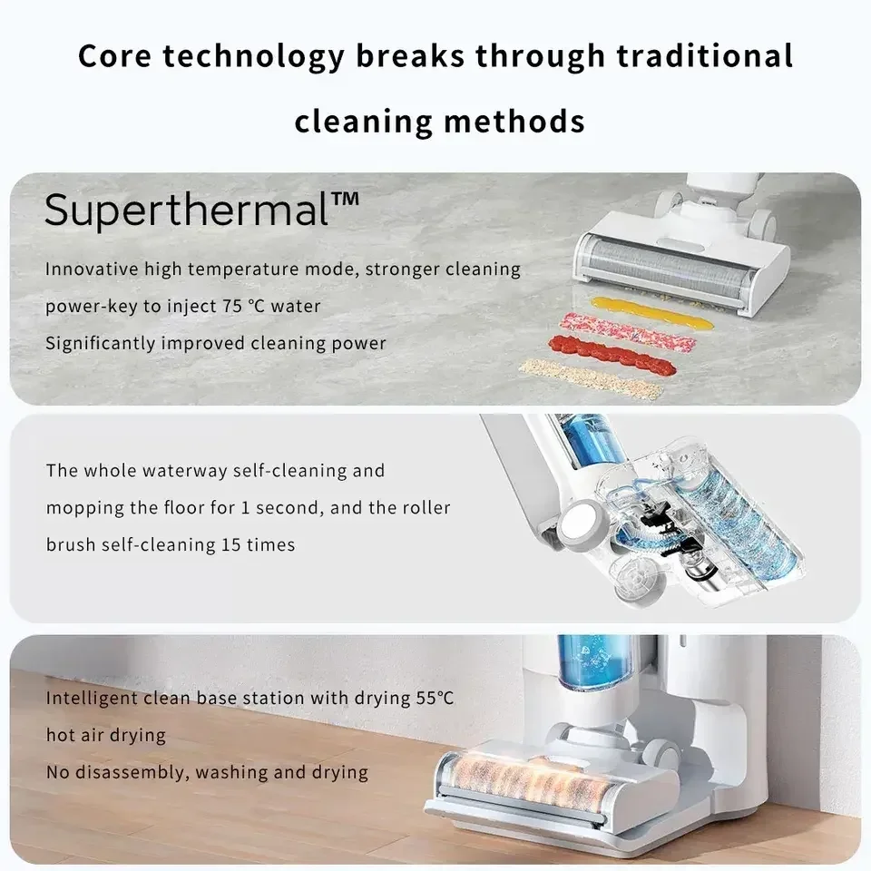 Беспроводной пылесос Mijia для влажной и сухой уборки B302CN Ручной скруббер мытья