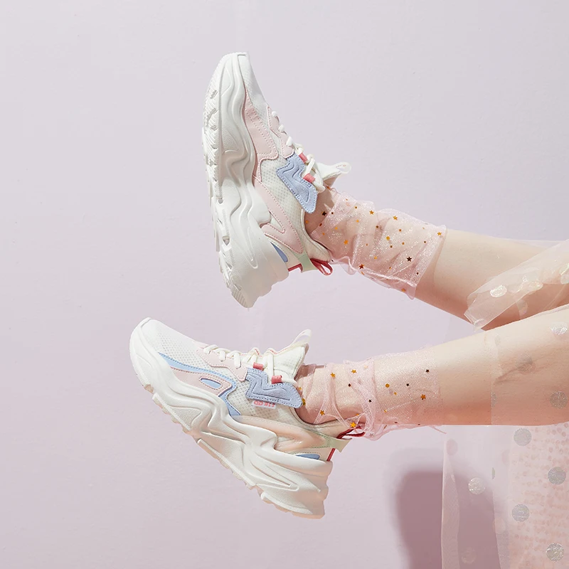 QIAODAN Running Shoes for Women 2023 Autumn Trainers Sporty Outdoor Walking Jogging Shoes Trainer Couple Sneakers XM26210353