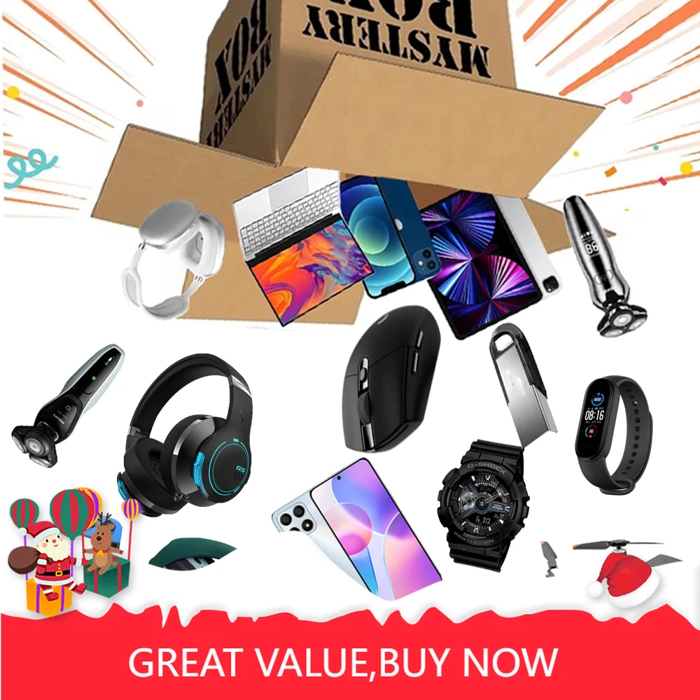 

Lucky Mystery Blind Box Pleasantly Surprised Box High Quality New 100% Winning Random Item Electronic Product Christmas Gifts