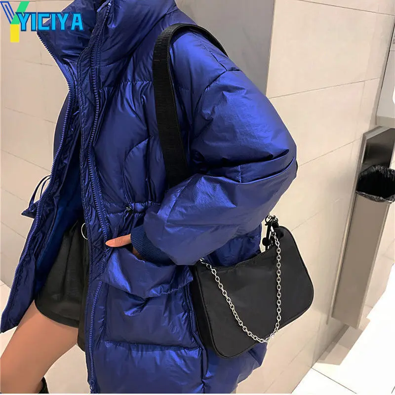 YICIYA Winter Parkas Jackets 2023 Woman Clothes Coats Warm Baggy Streetwear Harajuku Casual Pockets Zip Up Korean Fashion Style