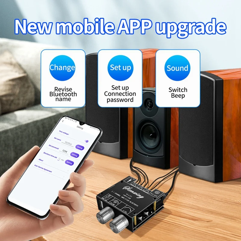 YS-LT21 2 1 канальная плата Bluetooth усилителя 15 Вт + 30 с регулятором сабвуфера