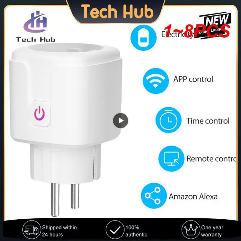 

Умная Беспроводная розетка с таймером и голосовым управлением, 1-8 шт.