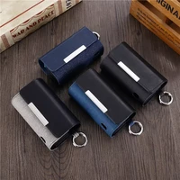 luxury leather case high end stitching portable hook cases storage bag full protective carrying cover for iqos 3 0