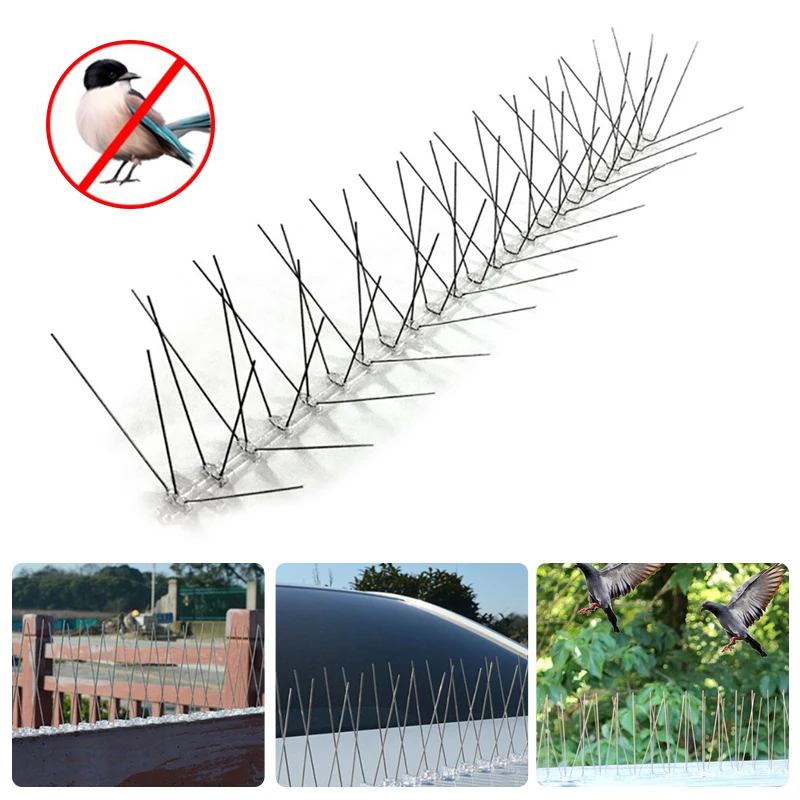 

Репеллент для птиц с нержавеющими шипами, экологически чистый инструмент для защиты от голубей, совы, маленького забора, крыши, знака, протектор, сдерживающий