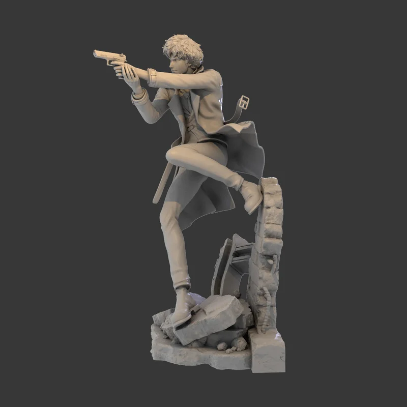 Resin Model Gk Kit Star Cowboy Spike Combat State Unassembled Uncolored