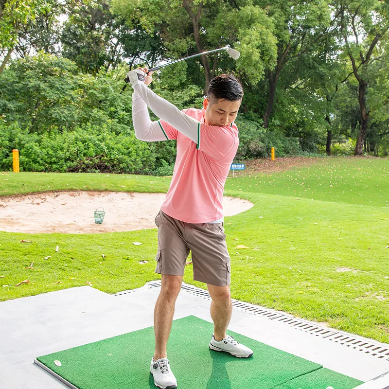 PLAYEAGLE Promotional Men's Icy Cool Mock Neck Long Sleeve Compression Summer Sun Shirt