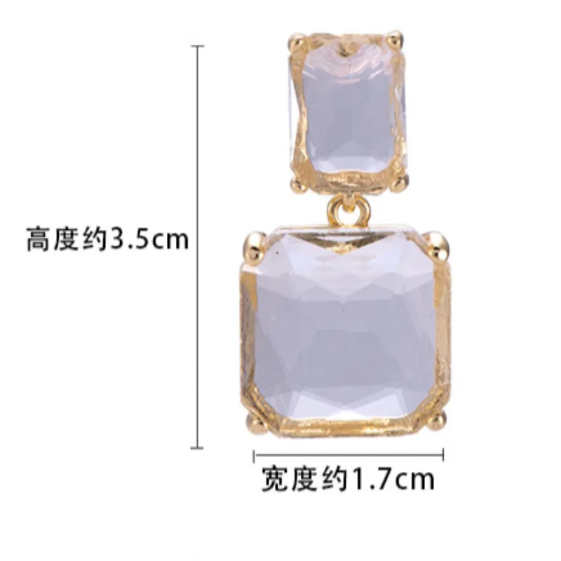 Корейские новые дизайнерские модные украшения двойные квадратные серьги