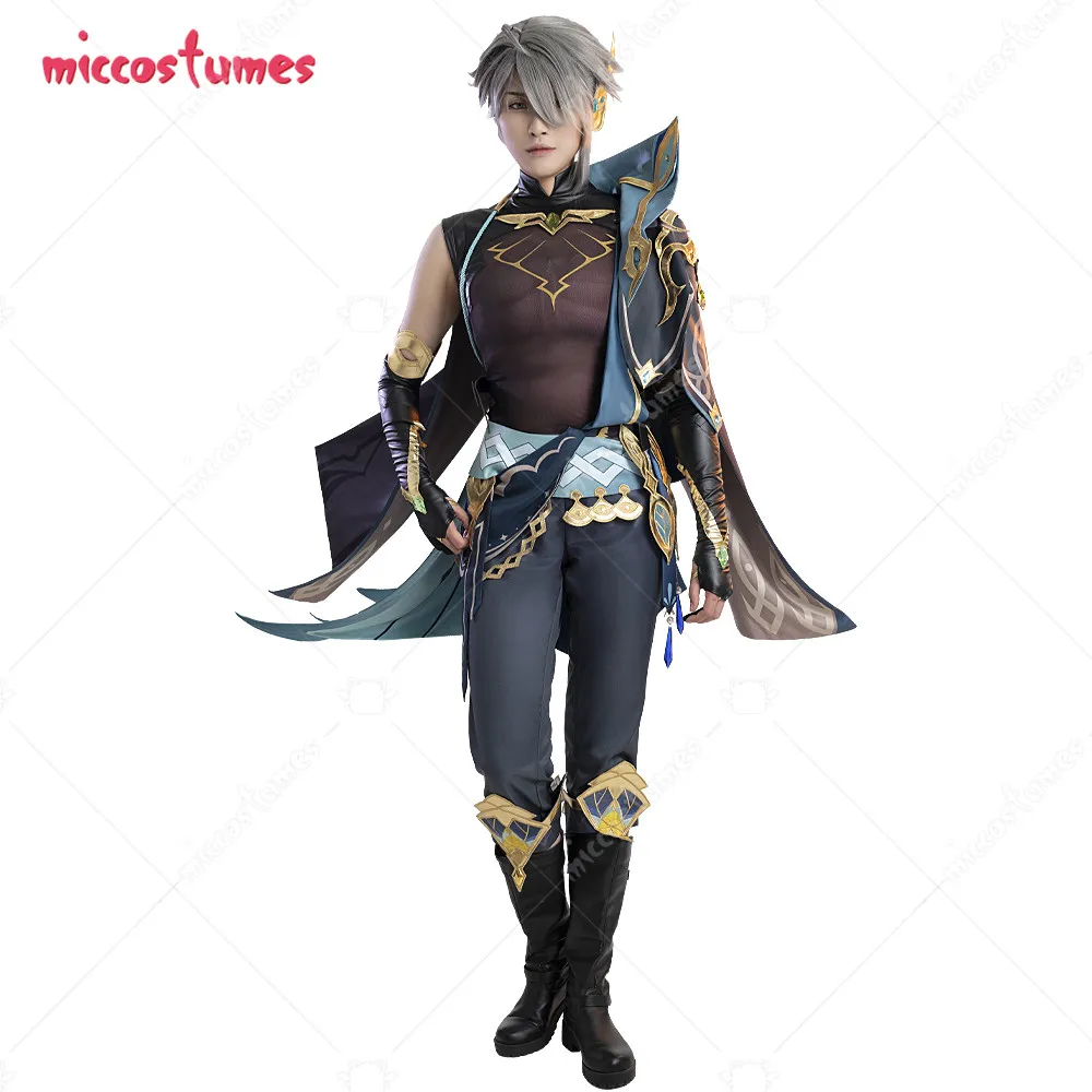 

Unisex Alhaitham Cosplay Costume Vest and Pants with Gloves Set