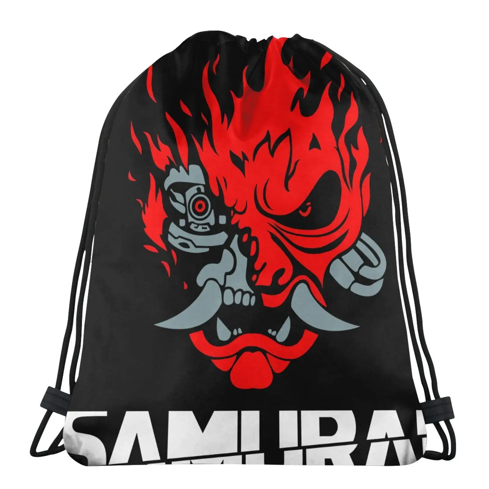 

Samurai Japanese Gaming 2077 Art Style 553 Men's Backpack Pouch Bag Pouches Bucket Bag Ball Pocket Rope Bag Shoe Bag Bag Ropes
