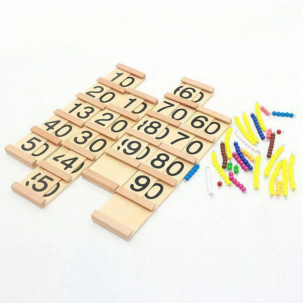 

Montessori Wood Math Board Preschool Teaching Aids Childhood Kindergarten Children Early Education Digital Cognitive Toys