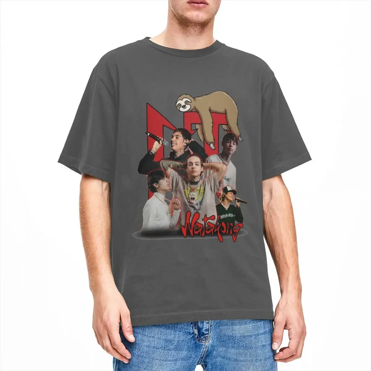 Natanael Cano CT футболка для пляжа Nata kong Y2K забавные футболки 100% хлопок новинка мужчин с