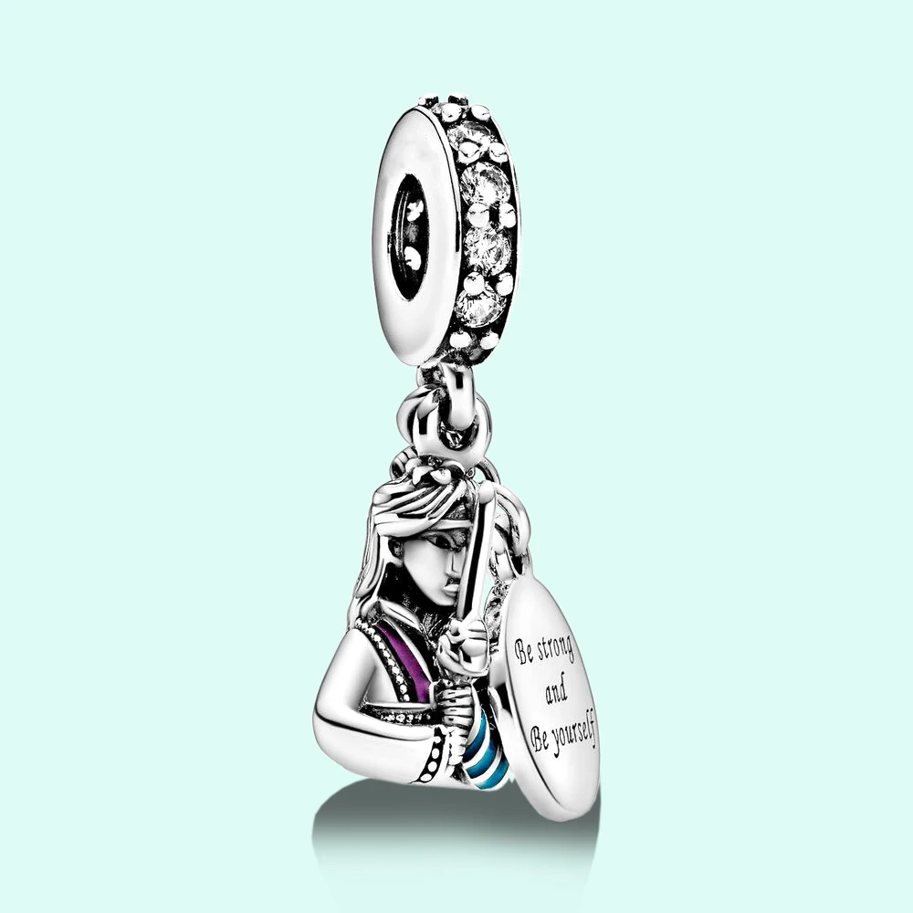 Breloques Pandora en Argent 925 pour Femme, Thème Mulan, Anime Rick, Perles Pendantes, Bijoux d'Anniversaire, Cadeau de Bricolage
