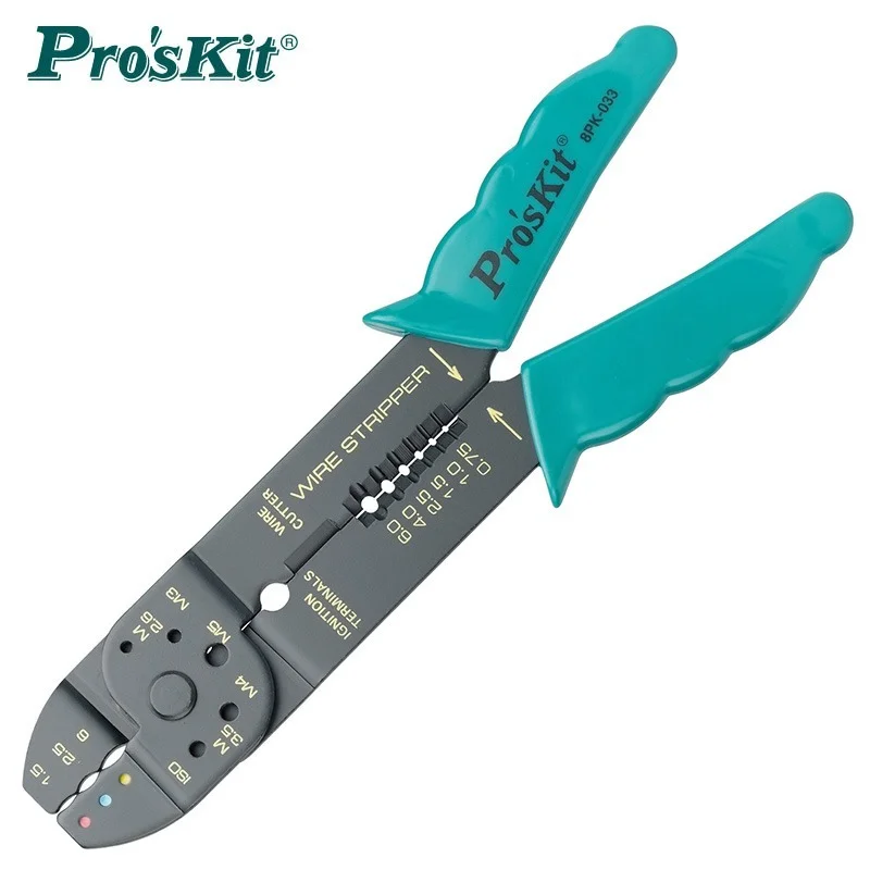 

Новинка, мощные ЭЛЕКТРИЧЕСКИЕ клещи Proskit 4 в 1 8PK-033 для резки, зачистки и обжима с несколькими функциями