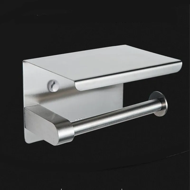 

304 Stainless Steel Wall Toilet Paper Roll Holder Non Perforated Paper Towel Holder Toilet Paper Hanger Roll Paper Holder
