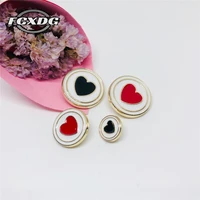 10pcs 152025mm heart pattern metal fashion buttons beautiful clothes decoration button for shirt coat jacket 20mm snap buttons