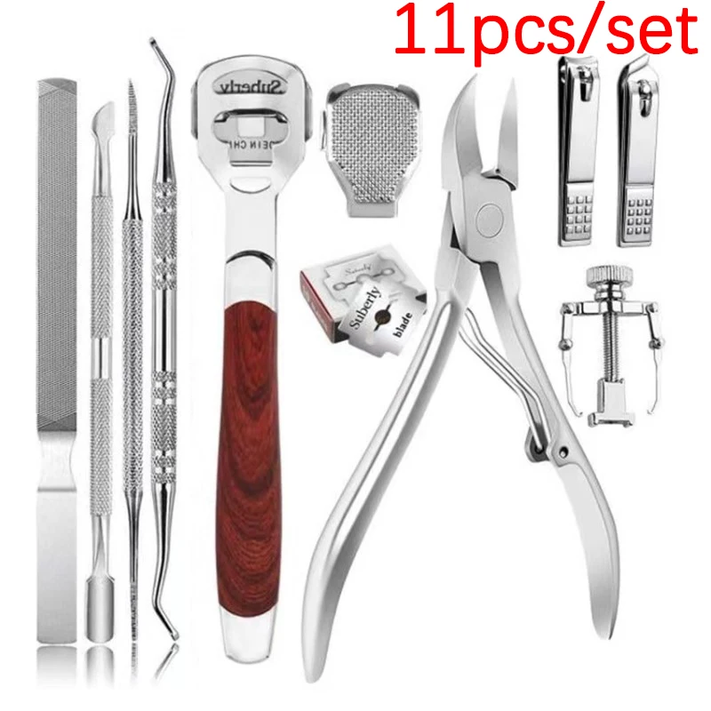

11pcs/set Pruning Nail Clippers Cutting Pliers Set Single Nail Groove Pedicure Inflammation Dead Skin Clipper Tool Home Tool