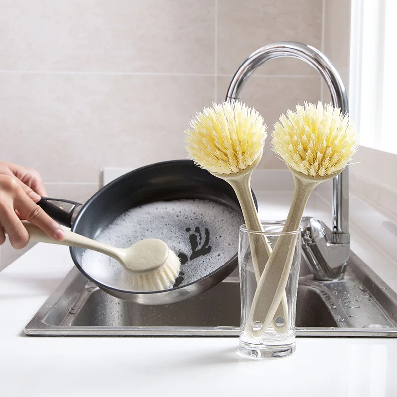 

Multifunction Convenient Practical Kitchen Utensil Cleaning Brush Long Handle Can Be Hung Pot Wash Brush Kitchen Accessories