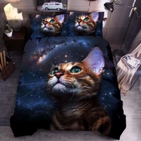 classic 3d duvet cover sets bed linen cat dogs animal black linens quilt covers bedding set 3pcs twin full queen king