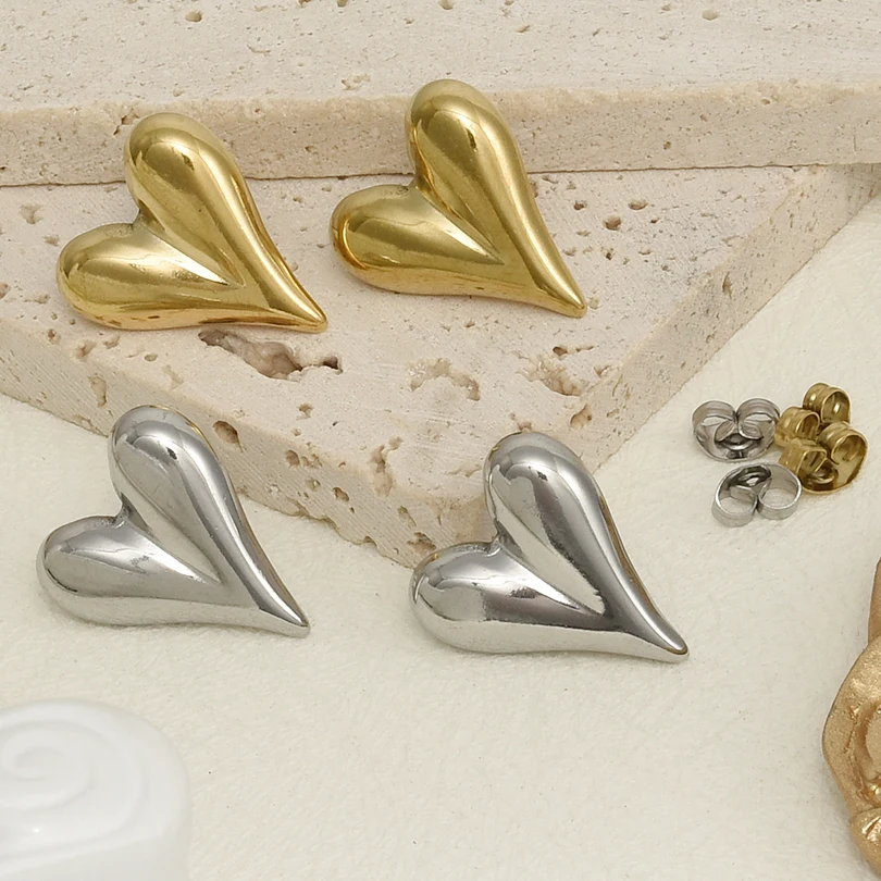 Женские серьги-гвоздики из нержавеющей стали элегантные серьги-пусеты в форме