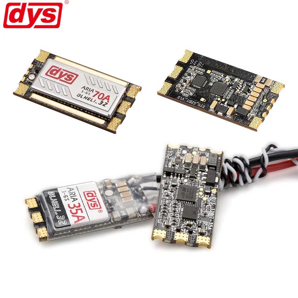 

DYS RC Drone 35A AM32 70A Brushless ESC 3-6S BLheli_32bit for Dshot150/300/600/1200 FPV Racing Quadcopter RC Crawler Parts