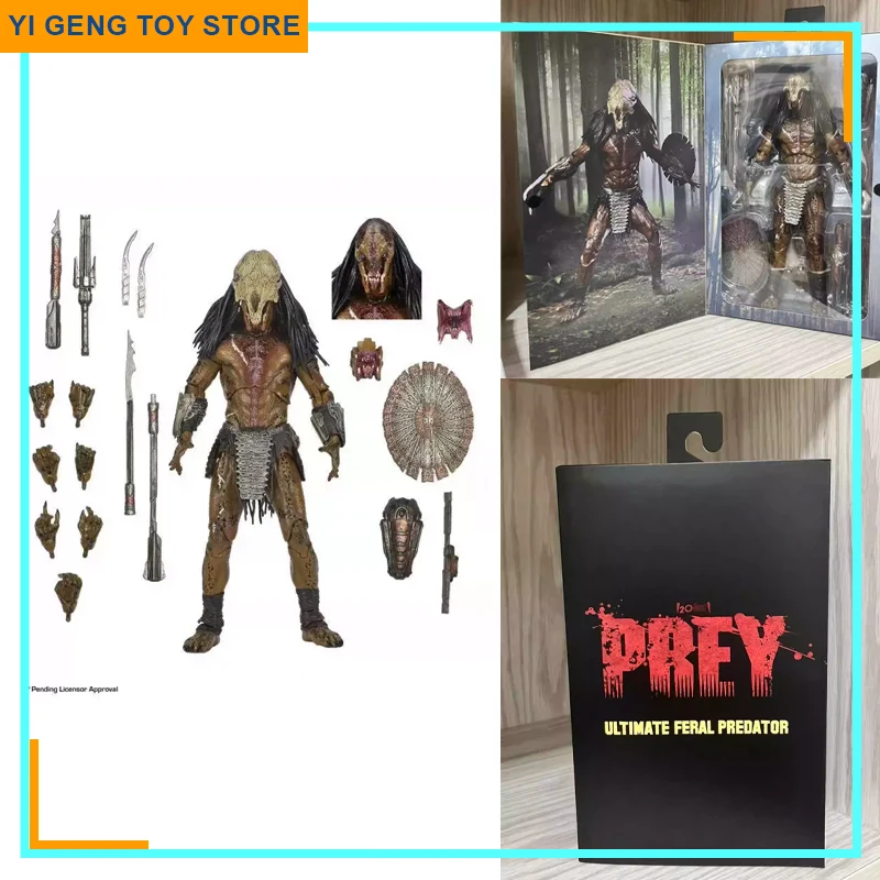 

Original Neca 51725 Predator Prey Ultimate Feral Predator 7 Inch Action Figure Collection Model Doll Toys Kids Christmas Gift