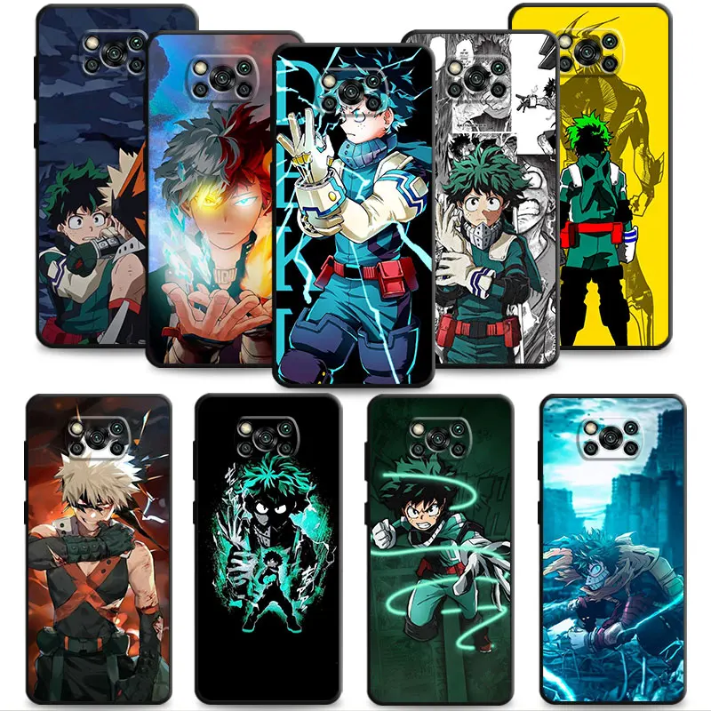 

Anti Knock Phone Case For Redmi Note A1 11 Prime 10 9 8 9T Pro Plus K40 K50i K50 12Explorer Ultra Cover My Hero Academia