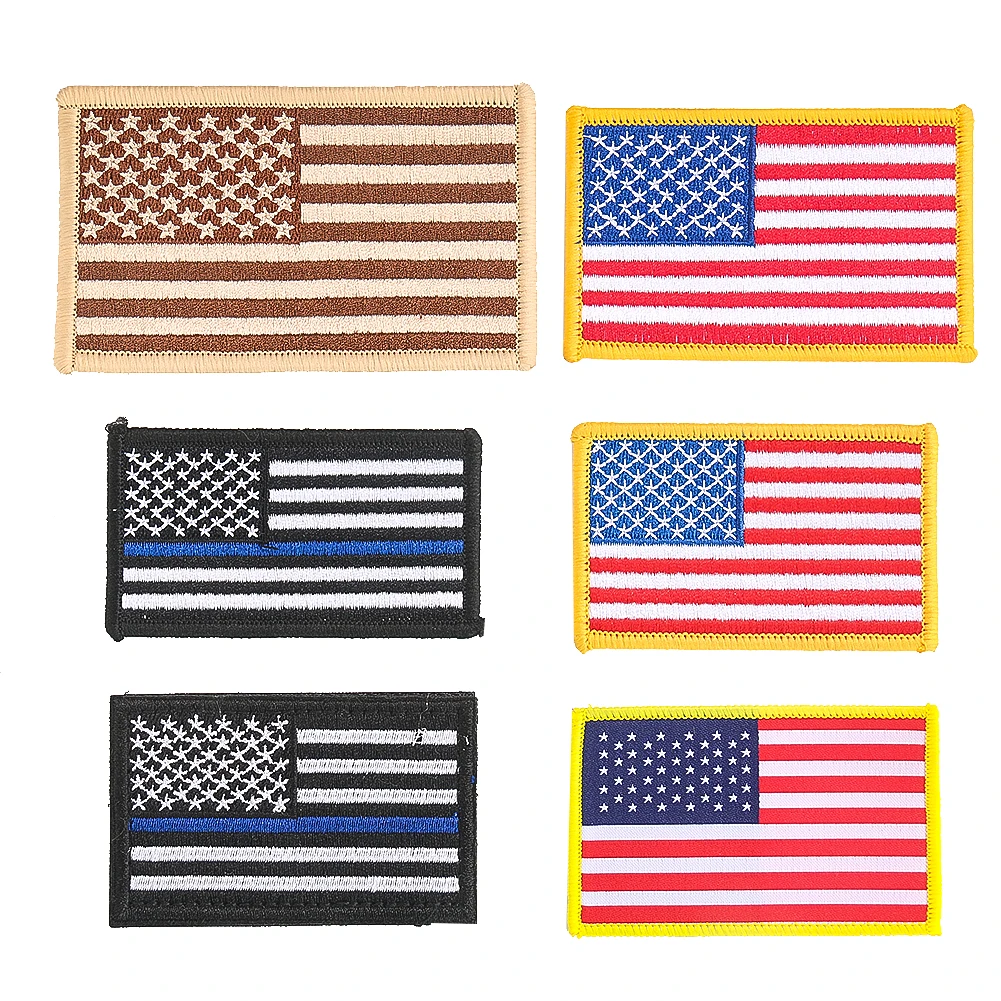 

2 шт. Американский Тактический Флаг, эмблема, вышитые эмблемы, обычные железные переводы для одежды, «сделай сам», одежда, швейные принадлежности