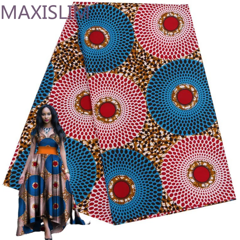 

Dacron African Print Fabric By Yard High Quality Double-Sided Geometry Printing Wax Fabrics Shirts Dress Background Wide:110CM