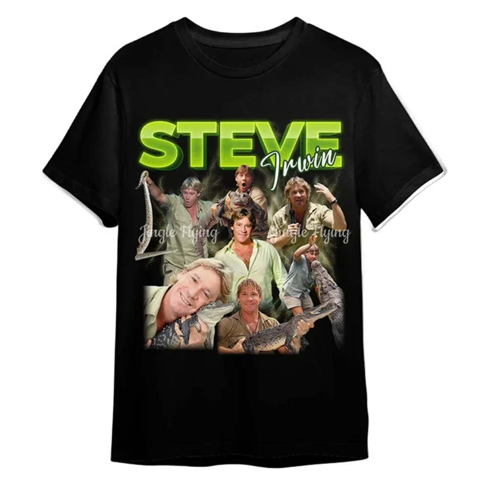 Steve Irwin Vintage Graphic 90s Tshirt Crocodile Hunter Homage T-Shirt Unisex Fans Tee