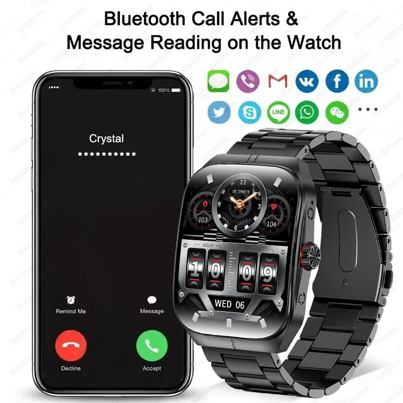 Для HUAWEI OPPO Watch 4 Pro Спортивные умные часы Мужчины GPS Трек Мониторинг здоровья