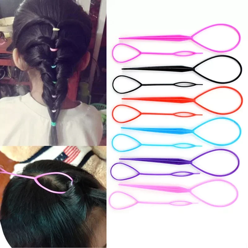

Hair Style Maker Hair Styling Tools Black Pink Hair Pin Disk For Women Girls Kids DIY Pull Pins Hair Bands Headwear