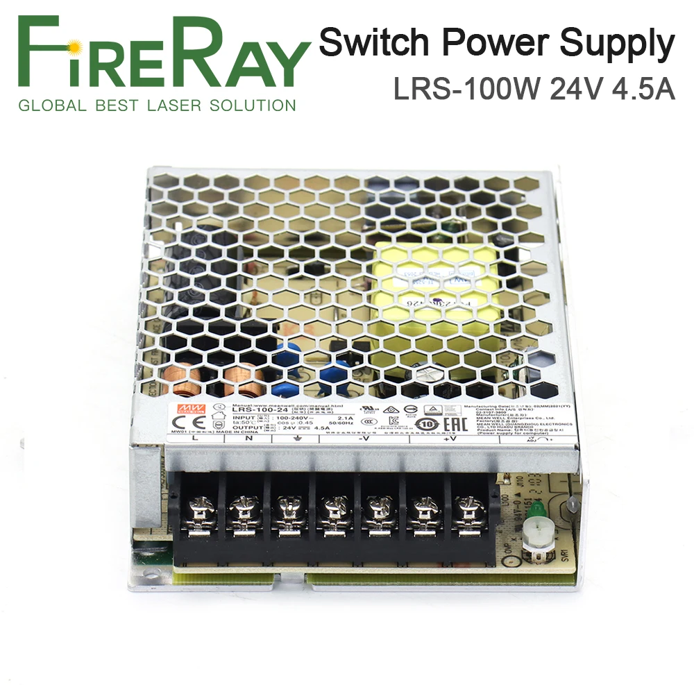 Импульсный источник питания FireRay MeanWell LRS 100 Вт 24 В 4 5 А один выход для контроллера