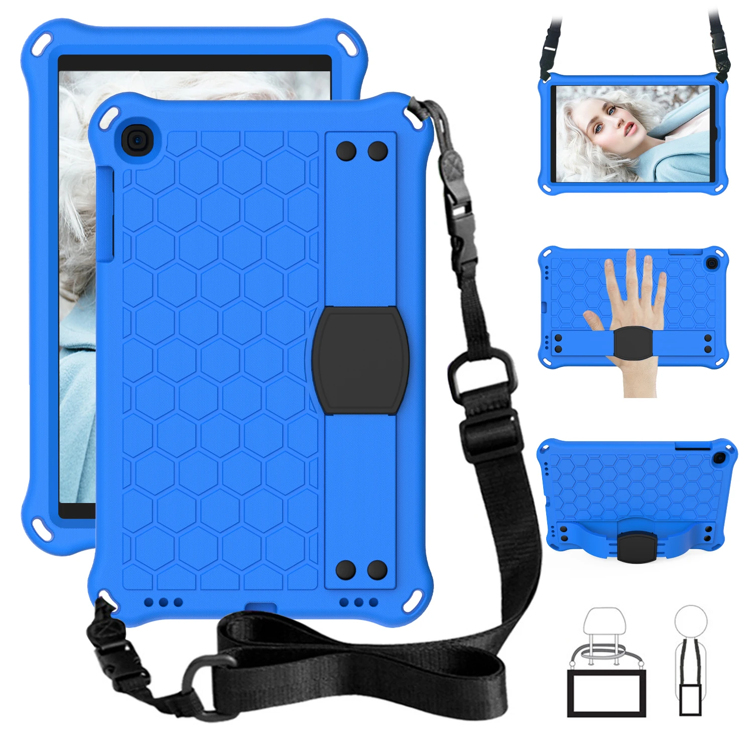 

EVA Portable Kids Safe Foam Shockproof Tablet Stand Case For Samsung Galaxy Tab A 10.1 2019 SM-T510 SM-T515 T510 T515 Cover #S
