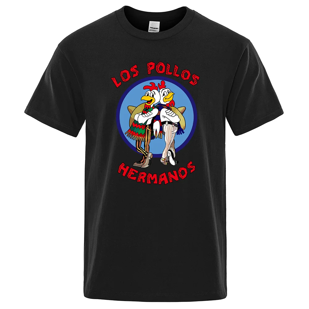 

Men's Fashion T-Shirts 2022 Summer LOS POLLOS Hermanos T-shirt Men Chicken Brothers Short Sleeve TShirt Hipster Hot Sale Tops