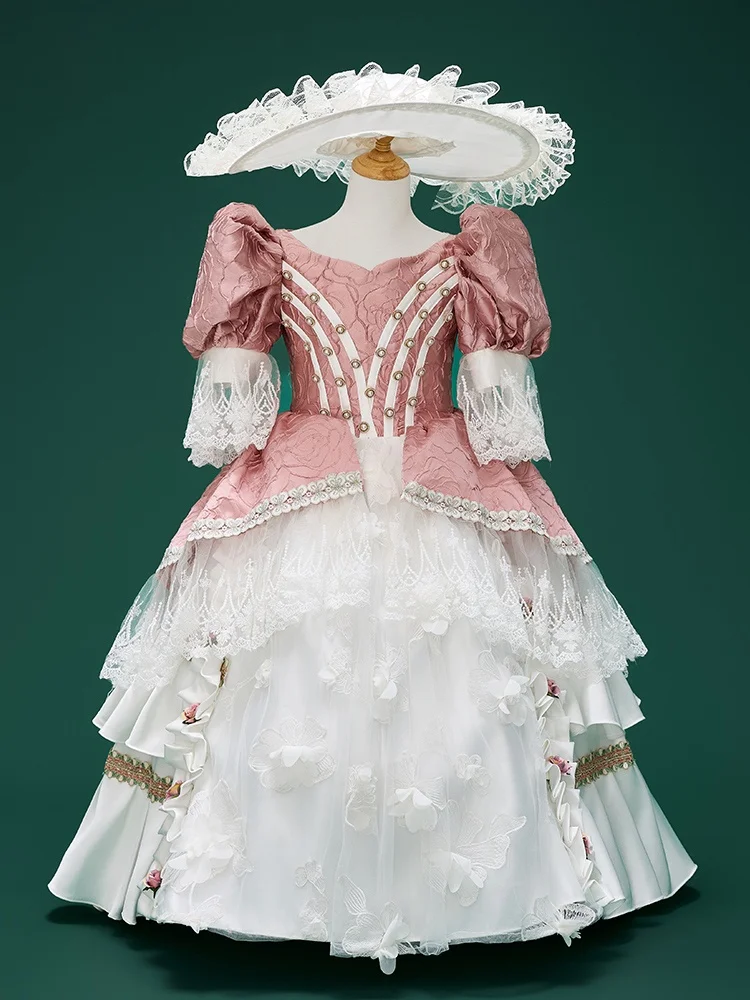 Детское торжественное платье Fanhu в европейском стиле для девочек сценическое